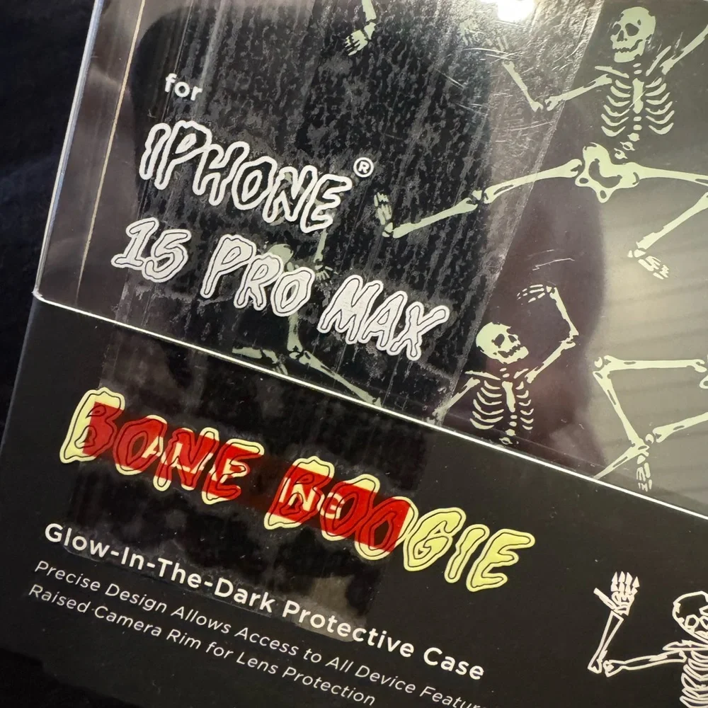 Skeleton Design GLOW IN THE DARK “bone boogie”Limited Edition black Phone Case